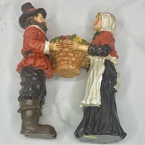 Candle Holders Pilgrim Figurines